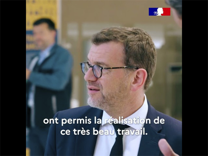 Capture de la vidéo de l'Inauguration de l'exposition à l'ANCT le 10 mai 2023