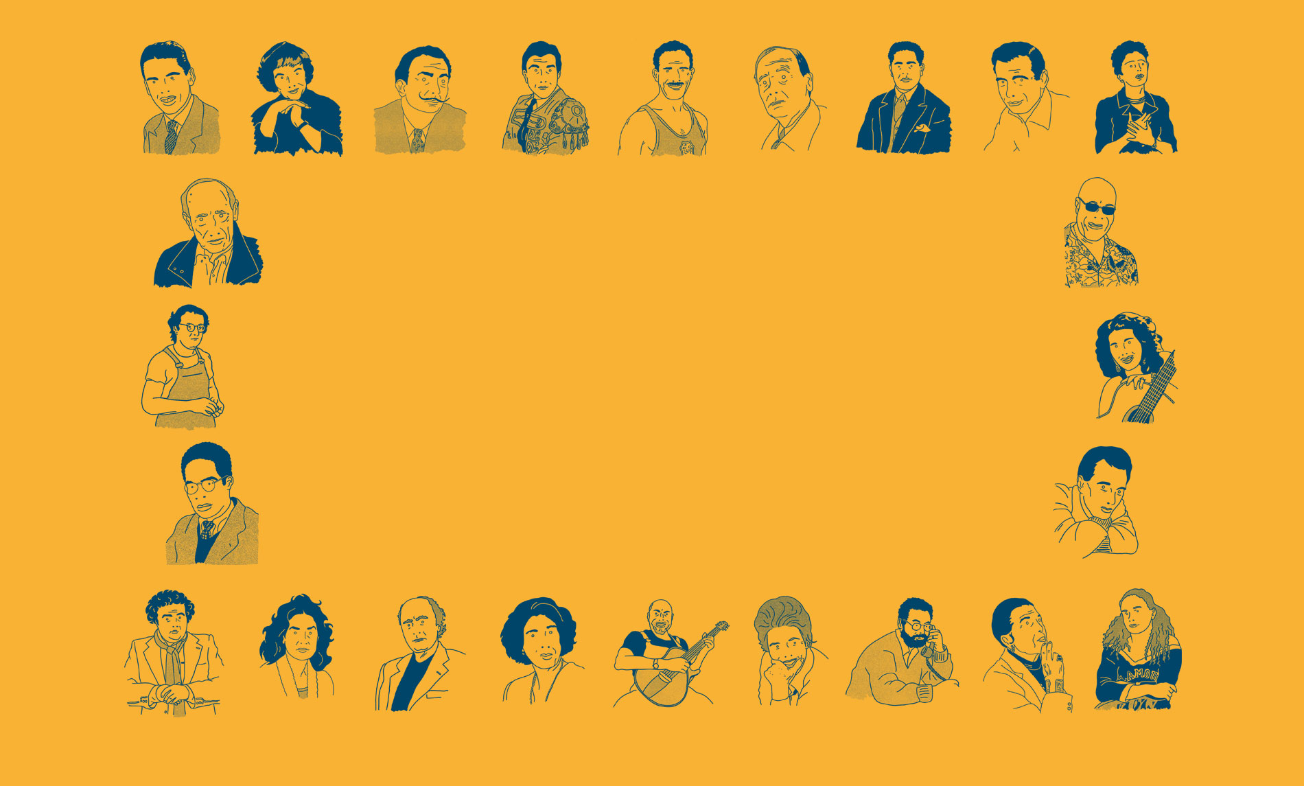 Série de portrait illustrant l'exposition Portraits de France