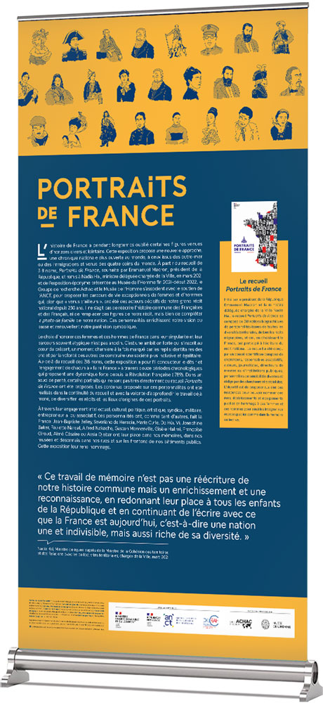 Roll'up de l'exposition Portraits de France